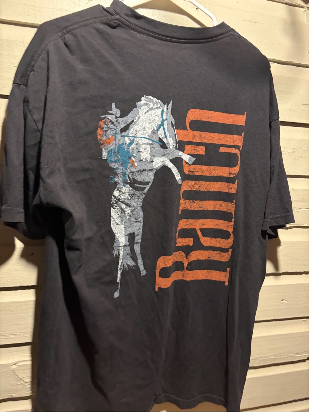 Diamond Cross Ranch Jackson Hole Wyoming cowboy Western themed Shirt size XL